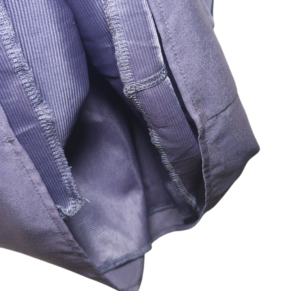 LUSH RUFFLE RACERBACK DRESS W/ POCKETS. GRAY/SMALL - Picture 5 of 7